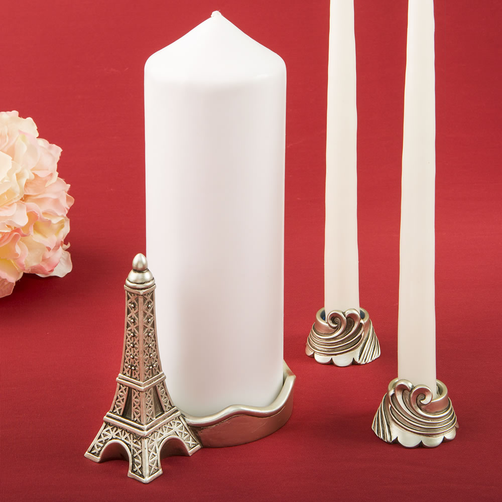 Paris / Eiffel tower themed Unity candle setwholesale/2524lg.jpg Wedding Supplies